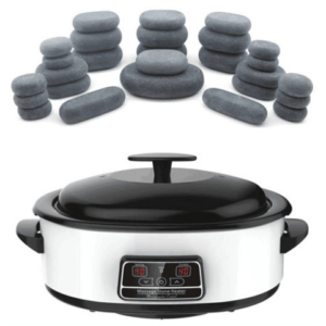 Podgrzewacz z zestawem kamieni bazaltowych