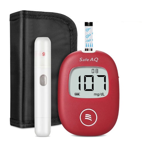 Glukometr w zestawie z nakłuwaczem i paskami testowymi